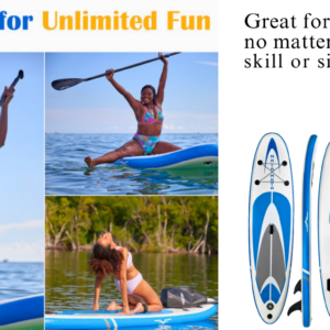 Blue Stream 10' Stand Up Paddle Board with Accessories.